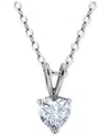 Giani Bernini Cubic Zirconia Heart Pendant Necklace In 18k Gold-plated Sterling Silver (also In Sterling Silver), 