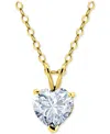 Giani Bernini Cubic Zirconia Heart Pendant Necklace In 18k Yellow Gold Over Sterling Silver (also In Sterling Silv