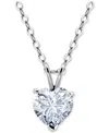 Giani Bernini Cubic Zirconia Heart Pendant Necklace In 18k Yellow Gold Over Sterling Silver (also In Sterling Silv