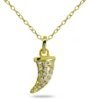 Giani Bernini Cubic Zirconia Horn Pendant In 18k Gold Plated Sterling Silver In Gold