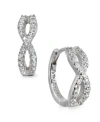 Giani Bernini Cubic Zirconia Infinity Huggie Hoop Earrings In Sterling Silver In Silver