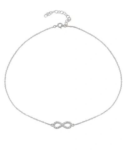 Giani Bernini Cubic Zirconia Infinity Symbol Necklace In Sterling Silver Or 18k Yellow Gold Plated Sterling Silver