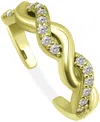 Giani Bernini Cubic Zirconia Infinity Toe Ring, Created For Macy's In Gold Over Silver