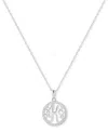 Giani Bernini Cubic Zirconia E Monogram 18" Pendant Necklace In Sterling Silver, Created For Macy's In Silver