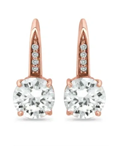 Giani Bernini Cubic Zirconia Leverback Earrings In Sterling Silver, 18k Gold Over Sterling Silver Or 18k Rose Gold