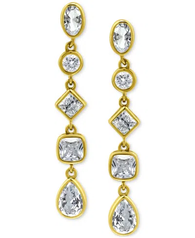 Giani Bernini Cubic Zirconia Linear Drop Earrings (3-1/2 Ct. T.w.) In 18k Yellow Gold Over Sterling Silver, Exclus