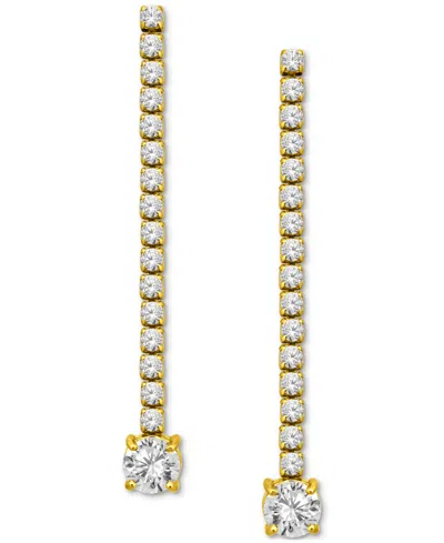 Giani Bernini Cubic Zirconia Linear Drop Earrings, Exclusively At Macy's In Gold