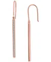 Giani Bernini Cubic Zirconia Linear Drop Earrings In 18k Rose Gold Over Sterling Silver, Macy's Exclusive In Gold