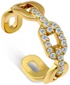 Giani Bernini Cubic Zirconia Link Adjustable Toe Ring In Sterling Silver (also In 18k Gold-plated Sterling Silver) In Gold