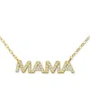 Giani Bernini Cubic Zirconia Mama Pendant Necklace In 18k Gold-plated Sterling Silver (also In Sterling Silver), 1 In Gold