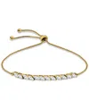 Giani Bernini Cubic Zirconia Marquise Bolo Bracelet, Created For Macy's In Gold