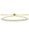 Giani Bernini Cubic Zirconia Marquise Bolo Bracelet, Created For Macy's In Yellow