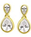 Giani Bernini Cubic Zirconia Mixed Cut Bezel Frame Drop Earrings, Exclusively At Macy's