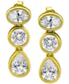 GIANI BERNINI CUBIC ZIRCONIA MIXED-CUT DROP EARRINGS IN 18K GOLD-PLATED STERLING SILVER, CREATED FOR MACY'S