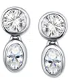 Giani Bernini Cubic Zirconia Octagon & Square Drop Earrings In 18k Gold-plated Sterling Silver, Created For Macy's In Silver