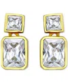 Giani Bernini Cubic Zirconia Octagon & Square Drop Earrings In 18k Gold-plated Sterling Silver, Created For Macy's In Gold