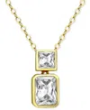 Giani Bernini Cubic Zirconia Octagon & Square Pendant Necklace In 18k Gold-plated Sterling Silver, 16" + 2" Extend In Gold