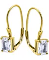 Giani Bernini Round Cubic Zirconia Leverback Earrings In Gold Vermeil Over Sterling Silver, Macy's Exclusive In Gold