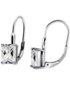 Giani Bernini Cubic Zirconia Octagon Leverback Drop Earrings In Sterling Silver, Macy's Exclusive In Silver