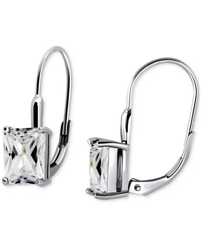 Giani Bernini Cubic Zirconia Octagon Leverback Drop Earrings In Sterling Silver, Macy's Exclusive