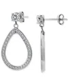 Giani Bernini Cubic Zirconia Open Teardrop Drop Earrings, Macy's Exclusive In Silver