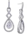 Giani Bernini Cubic Zirconia Orbital Drop Earrings In Sterling Silver, Created For Macy's In Sterling Silver