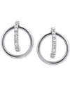 Giani Bernini Cubic Zirconia Orbital Hoop Earrings In Sterling Silver & 18k Gold-plate, Created For Macy's In Silver