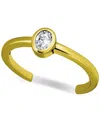 Giani Bernini Cubic Zirconia Oval Bezel Toe Ring, Created For Macy's In Gold
