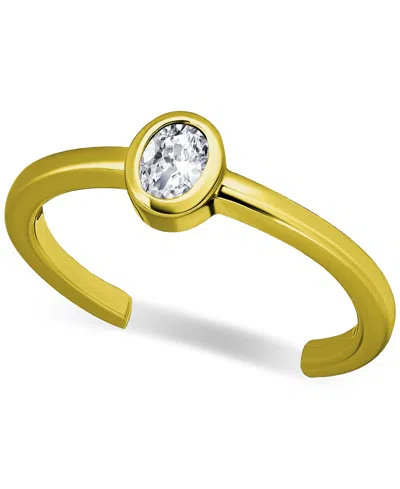 Giani Bernini Cubic Zirconia Oval Bezel Toe Ring, Created For Macy's In Gold
