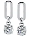 Giani Bernini Cubic Zirconia Oval Drop Earrings In 18k Gold-plated Sterling Silver, Created For Macy's (also Avail In Sterling Silver