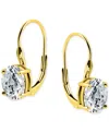 Giani Bernini Cubic Zirconia Oval Leverback Drop Earrings In 18k Gold-plated Sterling Silver, Macy's Exclusive In Gold