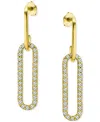 Giani Bernini Cubic Zirconia Oval Paperclip Link Drop Earrings, Exclusively At Macy's