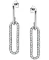 Giani Bernini Cubic Zirconia Oval Paperclip Link Drop Earrings, Exclusively At Macy's