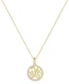 Giani Bernini Cubic Zirconia Y Initial Halo 18" Pendant Necklace In 18k Gold-plated Sterling Silver, Created For M In Gold