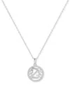 Giani Bernini Cubic Zirconia Pave Monogram Z Pendant 18" Necklace In Sterling Silver, Created For Macy's In White