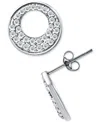 Giani Bernini Cubic Zirconia Pave Open Circle Stud Earrings In Sterling Silver, Exclusively At Macy's