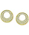 Giani Bernini Cubic Zirconia Pave Open Circle Stud Earrings In Sterling Silver, Exclusively At Macy's
