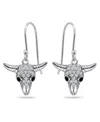 Giani Bernini Cubic Zirconia Pave Steer Head Drop Earrings In Sterling Silver In Sterling Silver