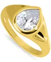 Giani Bernini Cubic Zirconia Pear-shape Statement Ring (2-1/2 Ct. T.w.) In 18k Gold-plated Sterling Silver, Exclus In Gold