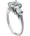 Giani Bernini Cubic Zirconia Three Bridal Stone Ring In Sterling Silver, Exclusively At Macy's In Silver