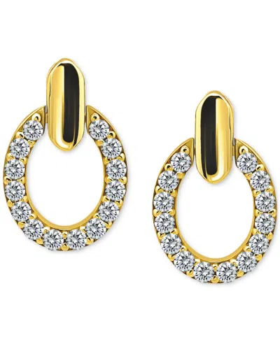 Giani Bernini Cubic Zirconia Round Earrings (1-1/2 Ct. T.w.) In 18k Gold Over Sterling Silver (also Available In S