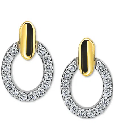 Giani Bernini Cubic Zirconia Round Earrings (1-1/2 Ct. T.w.) In 18k Gold Over Sterling Silver (also Available In S In Two Tone