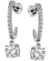 Giani Bernini Cubic Zirconia Round Hoop Earrings (3-1/4 Ct. T.w.) In 18k Gold Over Sterling Silver In Silver