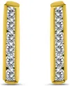 Giani Bernini Cubic Zirconia Set Bar Post Earrings (5/8 Ct. T.w.) In 18k Gold Over Sterling Silver, Macy's Exclusi In Gold