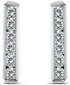 Giani Bernini Cubic Zirconia Set Bar Post Earrings (5/8 Ct. T.w.) In 18k Gold Over Sterling Silver, Macy's Exclusi In Metallic