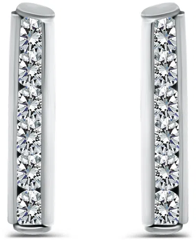 Giani Bernini Cubic Zirconia Set Bar Post Earrings (5/8 Ct. T.w.) In 18k Gold Over Sterling Silver, Macy's Exclusi In Metallic