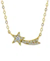 Giani Bernini Cubic Zirconia Shooting Star Pendant Necklace, 16" + 2" Extender, Macy's Exclusive In Gold