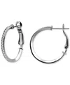 Giani Bernini Cubic Zirconia Small Hoop Earrings, 1", Macy's Exclusive In Silver