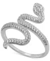 Giani Bernini Cubic Zirconia Snake Ring In Sterling Silver, Created For Macy's In Sterling Silver
