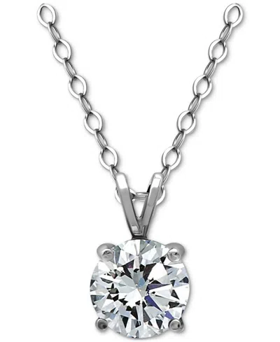 Giani Bernini Cubic Zirconia Solitaire Pendant Necklace In 18k Gold-plated Sterling Silver (also In Sterling Silve